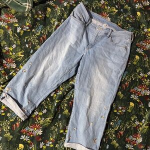 Embroidered Light Blue Women's Jeans
